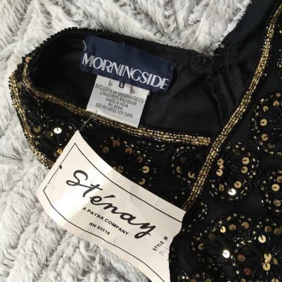 NWT Vintage Stenay 8 Silk Bead Sequins Dress Party - Picture 2 of 8